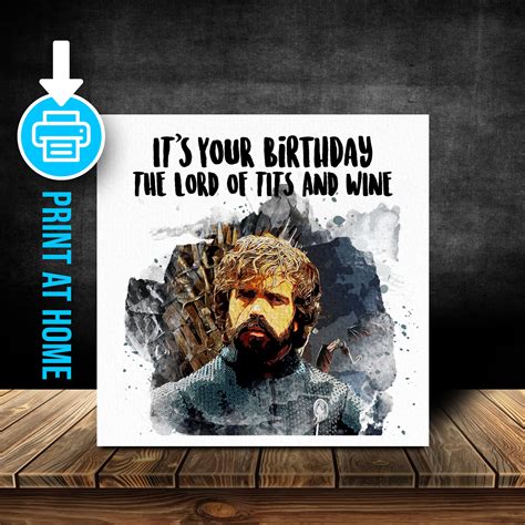 game of thrones birthday card|Game of Throne Birthday Card .
